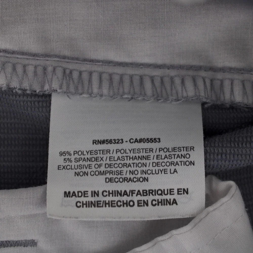Nike Golf Pants Mens 34x30 Grey Dri-FIT Pinstripe Flat Front Trousers 335936-065